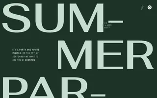 Granyon Summer Party homepage website preview