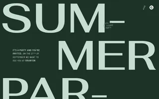 Granyon Summer Party homepage website preview