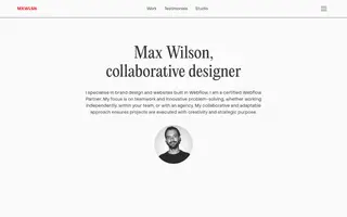 MXWLSN homepage website preview