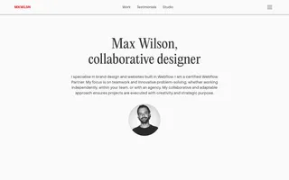 MXWLSN homepage website preview