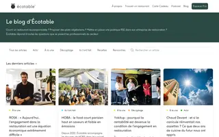 Écotable homepage website preview