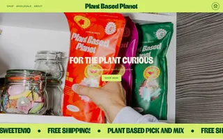 Plant Based Planet homepage website preview