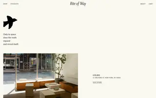 Rite of Way homepage website preview