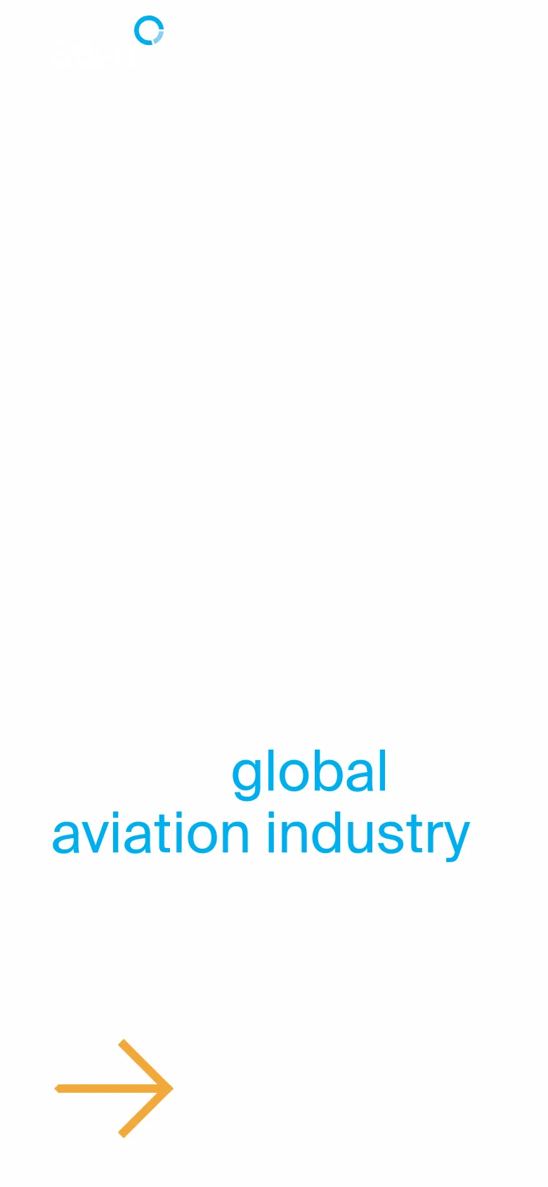 The mobile version simplifies the layout into a single-column vertical scroll, focusing on large, legible text and prominent blue and orange accents. The service sector sections are stacked vertically, and the navigation is condensed to prioritize the main headlines and imagery on a smaller screen.
