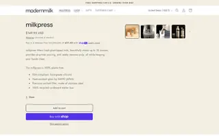 ModernMilk homepage website preview