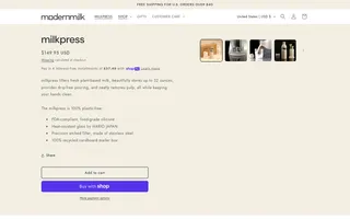 ModernMilk homepage website preview