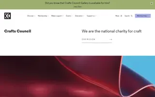 Crafts Council homepage website preview