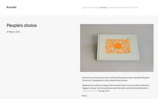 Karoshi homepage website preview