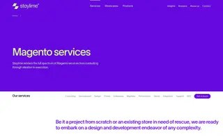 Staylime homepage website preview