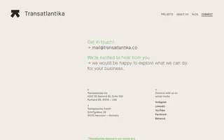 Transatlantika homepage website preview