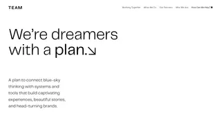 TEAM homepage website preview