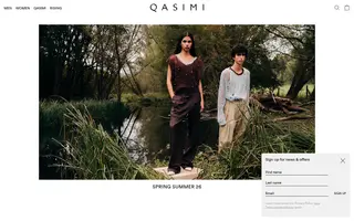 Qasimi homepage website preview
