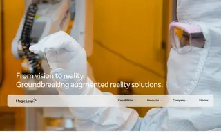 Magic Leap homepage website preview