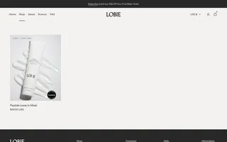 Lobie homepage website preview