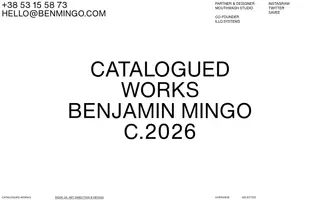 Ben Mingo homepage website preview