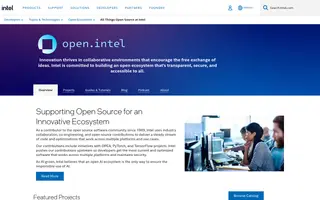 Open.Intel homepage website preview