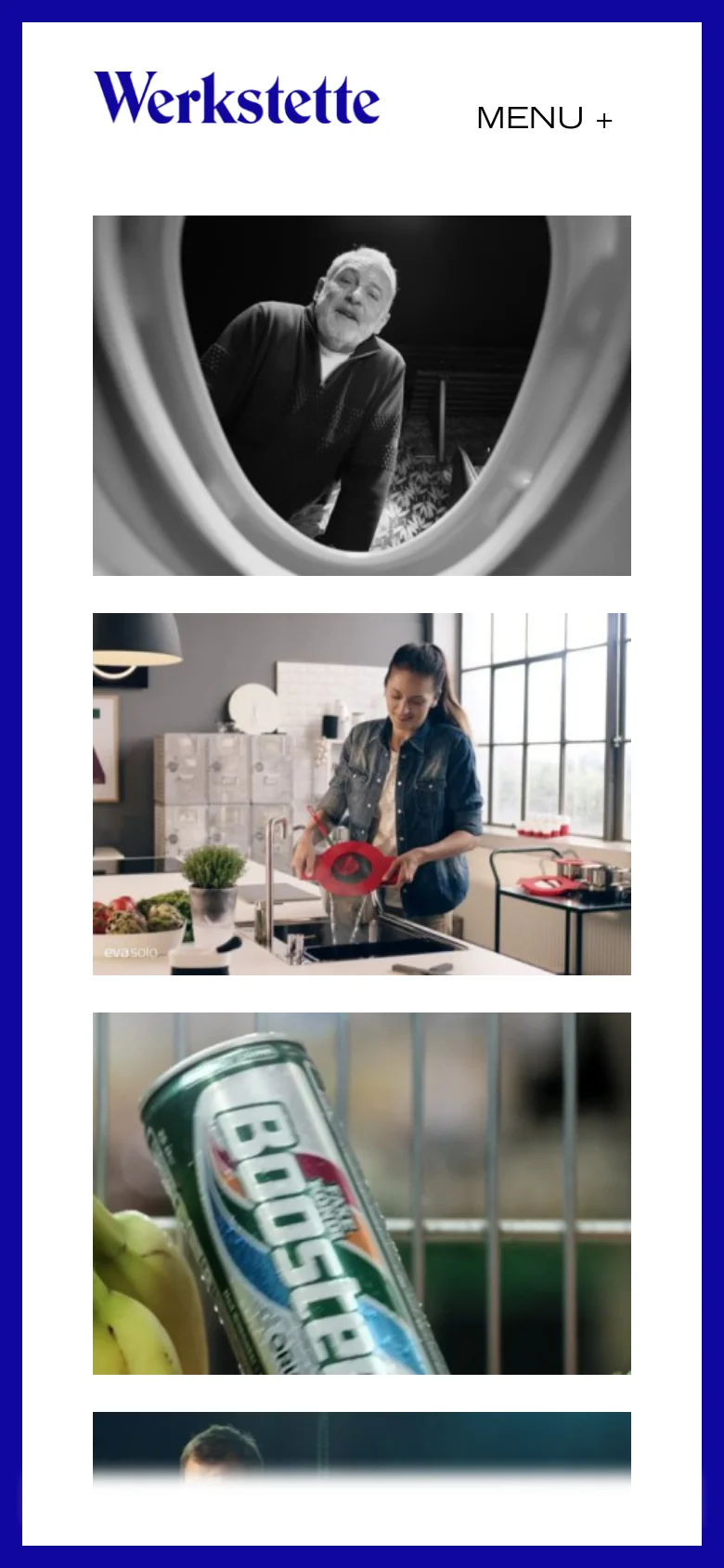 Werkstette Portfolio mobile website screenshot