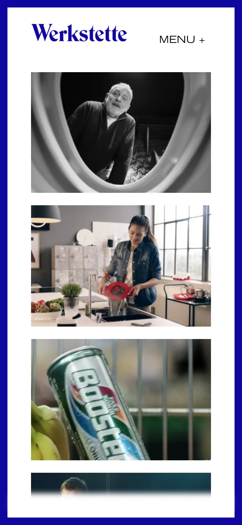 Werkstette Portfolio mobile website screenshot