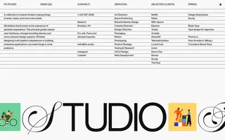 Fix Studio homepage website preview