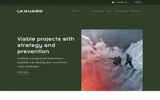 La Guard homepage website preview