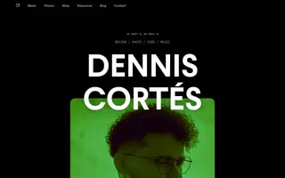 Dennis Cortés homepage website preview