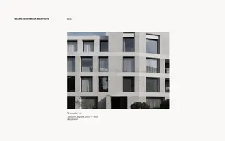 Nicolas Schuybroek Architects homepage website preview