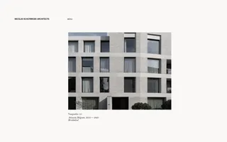 Nicolas Schuybroek Architects homepage website preview