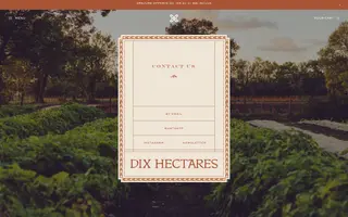 Dix Hectares homepage website preview