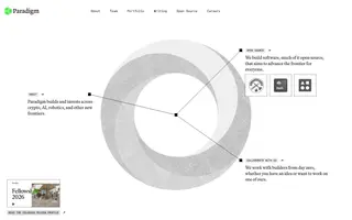 Paradigm homepage website preview