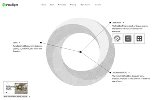 Paradigm homepage website preview
