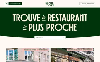 Les Burgers de Colette homepage website preview