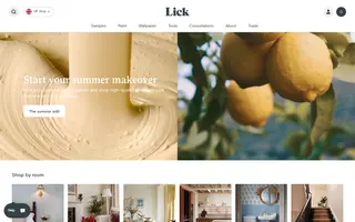 Lick homepage website preview