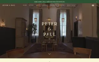 Hotel Peter & Paul homepage website preview