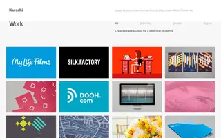 Karoshi homepage website preview