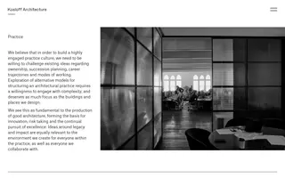 Kosloff Architecture homepage website preview