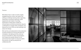 Kosloff Architecture homepage website preview