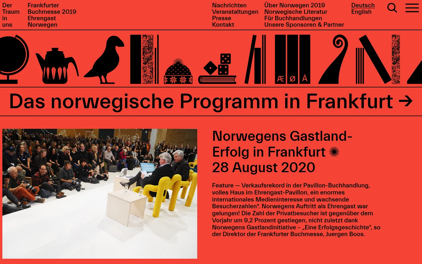 Norway2019 Home / Landing desktop website screenshot