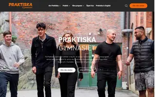 Praktiska Gymnasiet homepage website preview