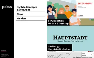 Pokus homepage website preview