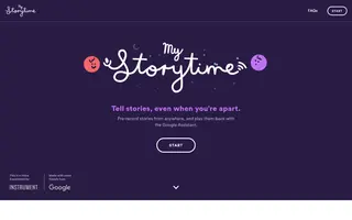 My Storytime homepage website preview