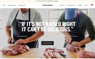 Porter Road homepage website preview