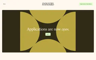 Industry Standard homepage website preview