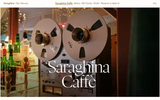 Saraghina Caffè homepage website preview
