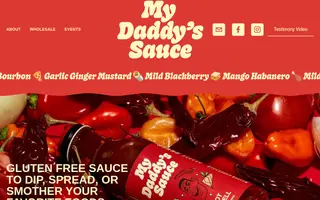 My Daddy's Sauce homepage website preview