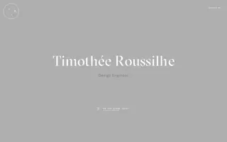 Tim Roussilhe homepage website preview