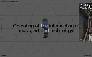 Minimal Collective homepage website preview