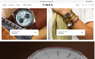 Timex homepage website preview