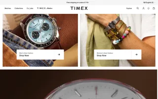 Timex homepage website preview