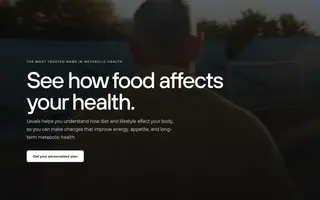 Levels homepage website preview