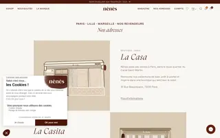 Nénés Paris homepage website preview